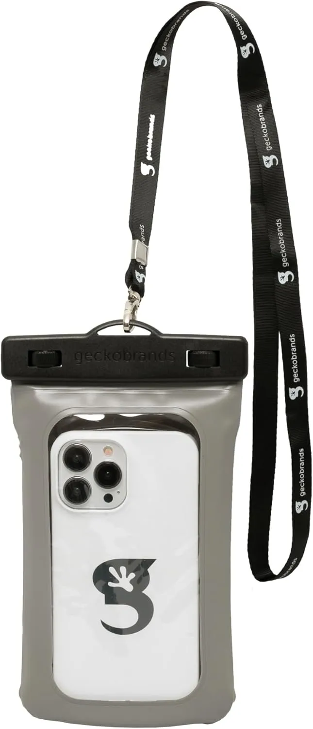 geckobrands Float Phone Dry Bag - Waterproof & Floating Phone Pouch – Fits Most iPhone and Samsung Galaxy Models