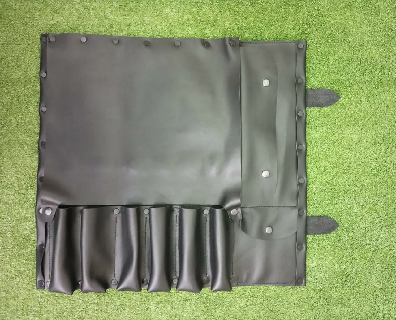 Genuine Black Leather Chefs Bags With Brass Buckles