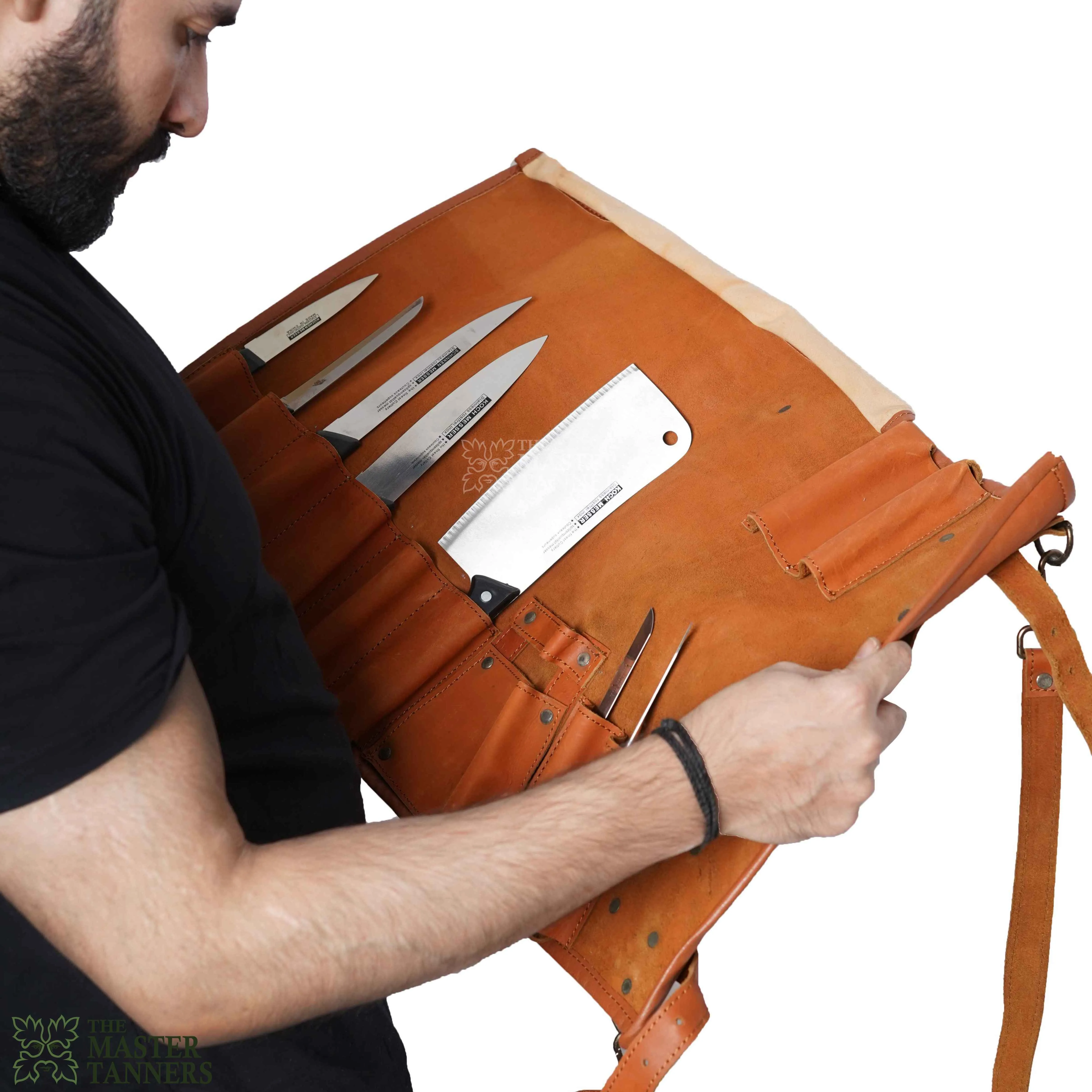 Genuine Knife Roll Bag Leather
