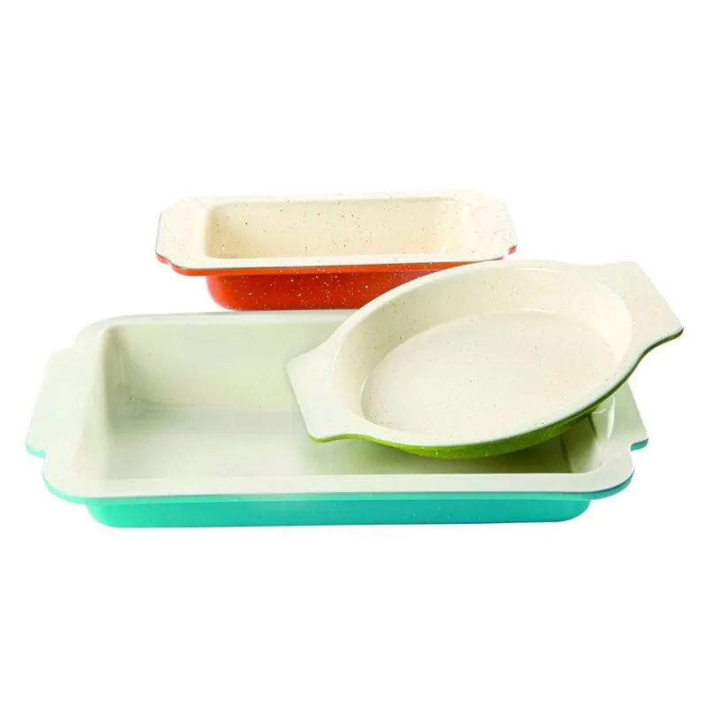 Gibson ColorSplash Imbue 3 Piece Carbon Steel Nonstick Bakeware Set in Assorted
