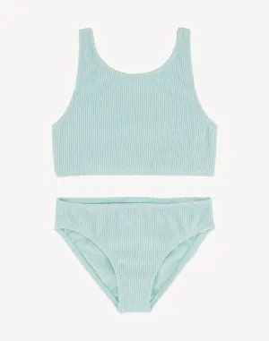 Girls Crinkle Texture Bikini Set