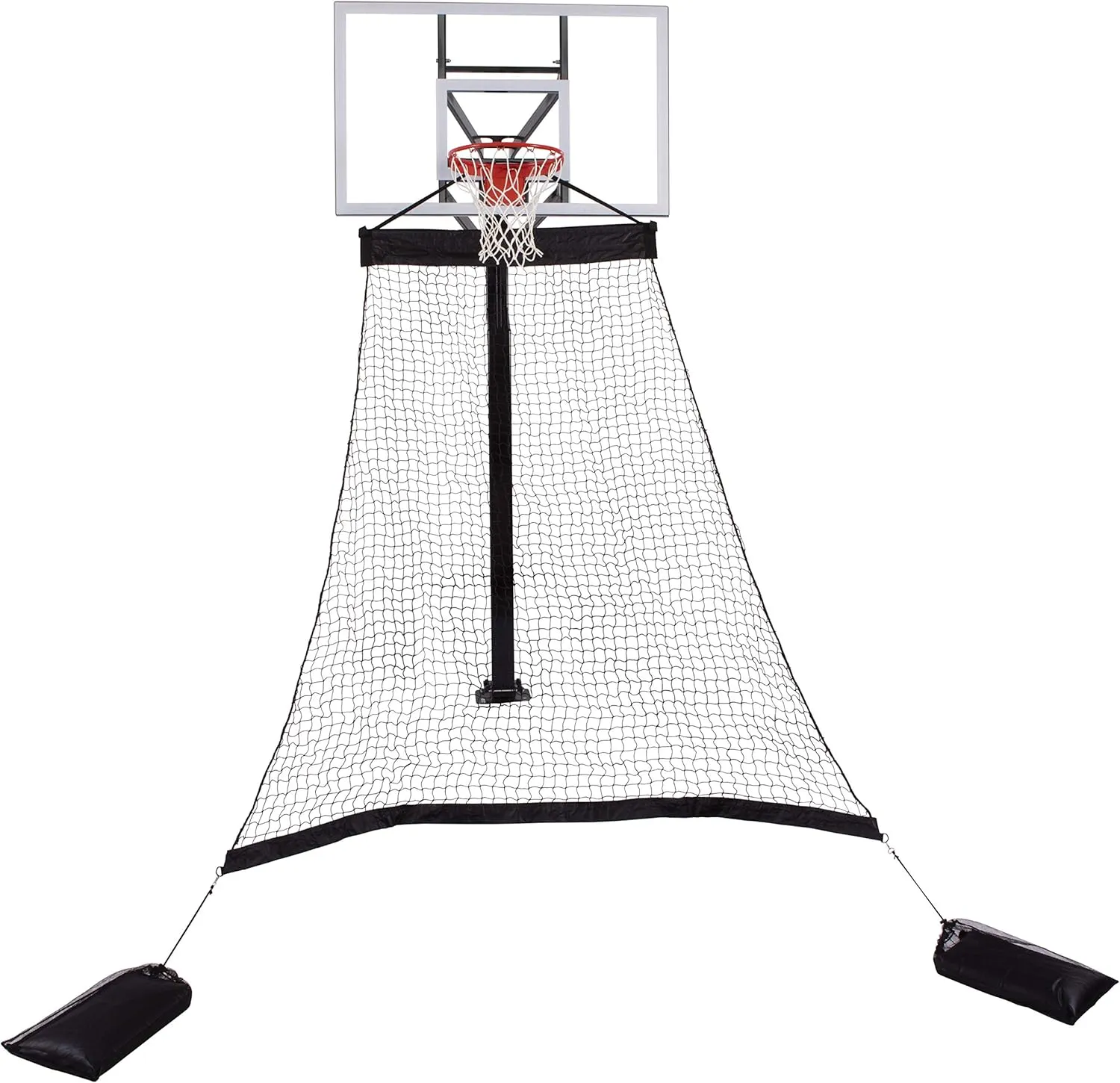 Goalrilla Basketball Hoop Return System Great for Solo Play or Free-Throw Practice and Compatible with Most In Ground Hoops , Black