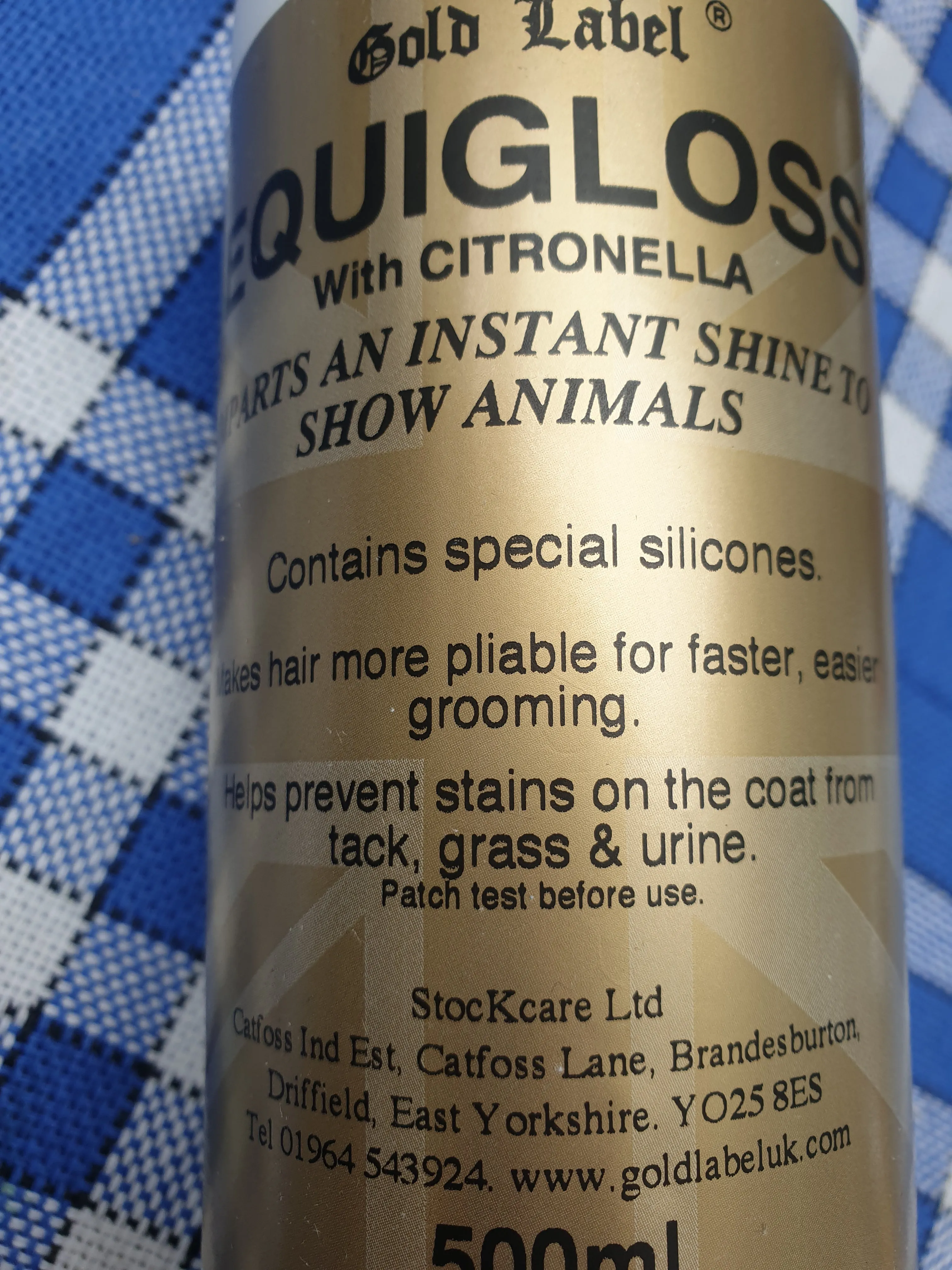 Gold label Equigloss with citronella 500ml FREE POSTAGE *
