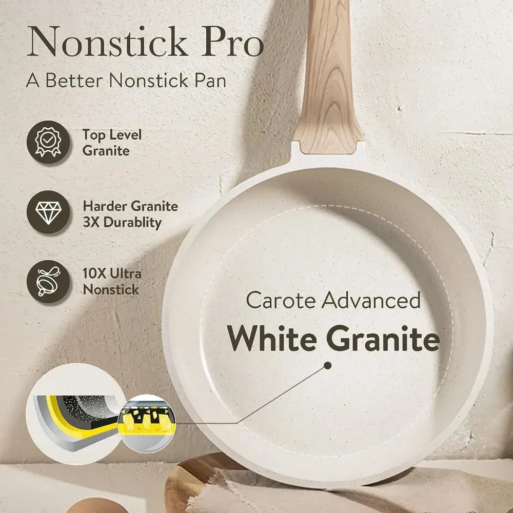 GraniteGourmet 11-Piece Die-Cast Aluminum Cookware Set for Modern Kitchens