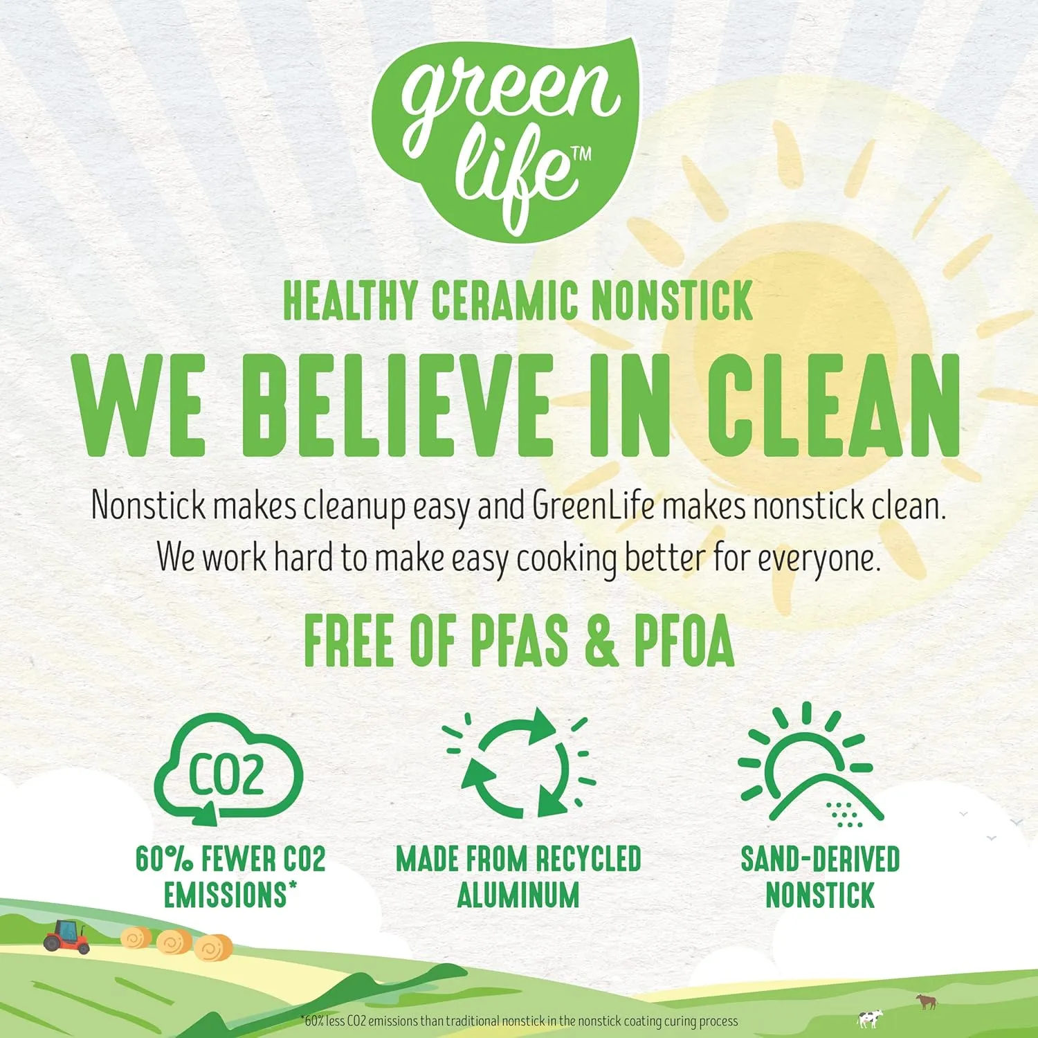 GreenLife Soft Grip 1QT and 2QT Saucepan Set, Non-Toxic PFAS-Free Ceramic Nonstick, Glass Lids, Stay Cool Handles, Wobble Free Base, Dishwasher & Oven Safe, Easy Clean, Multipurpose, Red