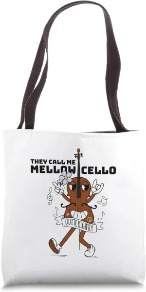 Groovy Mellow Retro Cello Symphony Orchestra Lovers Tote Bag