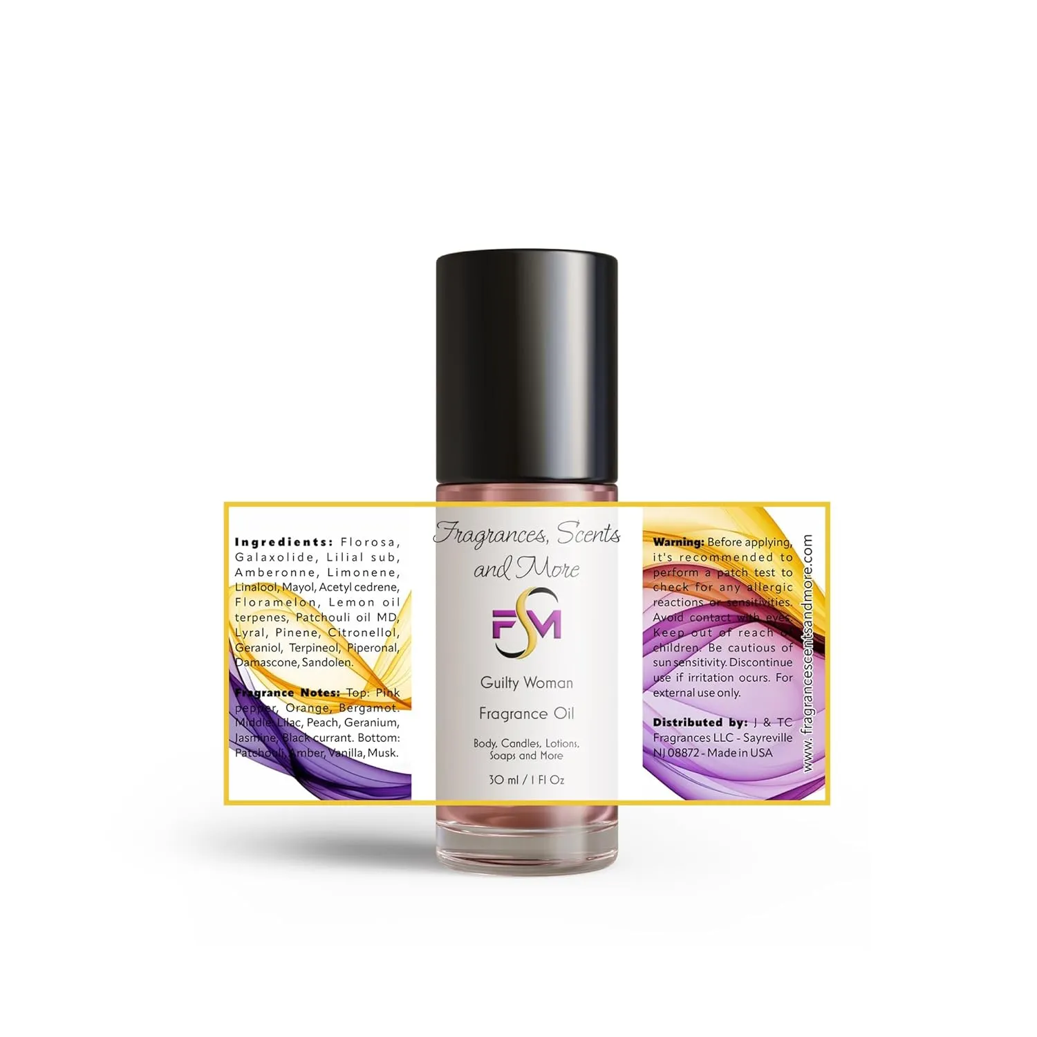 Guilty Woman Fragrance Oil - 1 Fl Oz Glass Roll On (30ml)