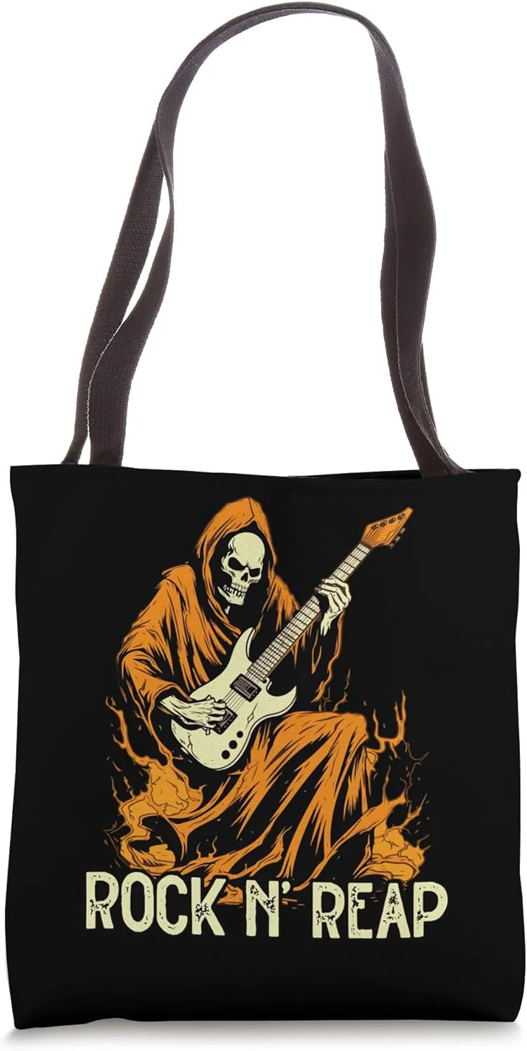 Guitar Halloween Costume Scary Guitar Player Trick Or Treat Tote Bag