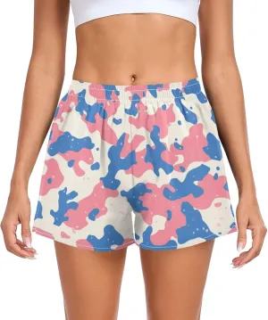 GuoChe Blue Athletic Shorts for Women Ouick Dry Teens Summer Outfit for Running Walking Workout Beach