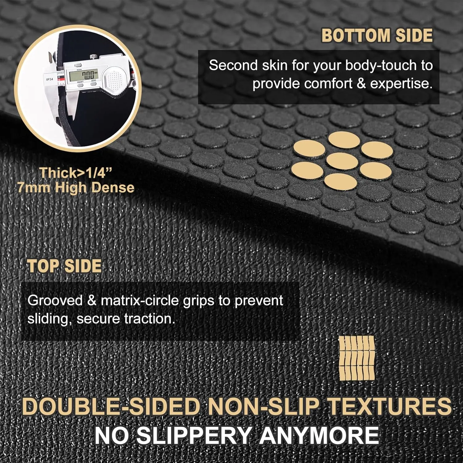 GXMMAT Extra Large Exercise Mat 16'x6'/12'x6'/10'x6'/8'x6'(7mm), Extra Wide Workout Mats for Home Gym Flooring, Non-Slip Thick Durable Cardio Mat for MMA,Plyo,Jump Rope,Weights,Fitness,Shoe-Friendly