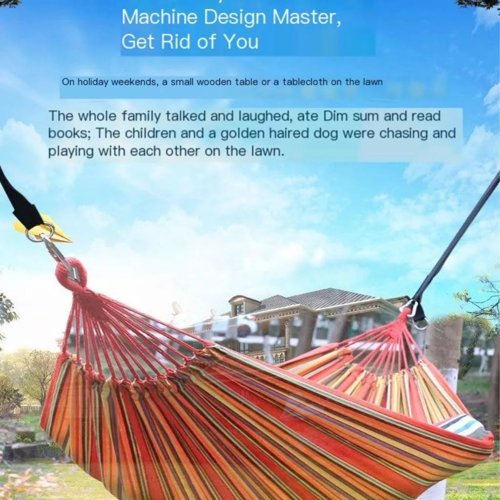 Hammock Outdoor Hammock Double Single Dormitory Student Dormitory Swing Adult Balcony Hanging Chair Indoor and Outdoor Hammocks for Outside(A)