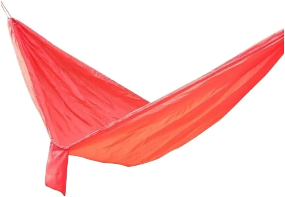 Hammock Outdoor Single Double Parachute Cloth Hammock Outdoor Light Breathable Swing Chair Portable Camping Hammock Hammocks for Outside(Orange)