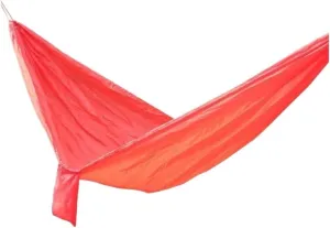 Hammock Outdoor Single Double Parachute Cloth Hammock Outdoor Light Breathable Swing Chair Portable Camping Hammock Hammocks for Outside(Orange)