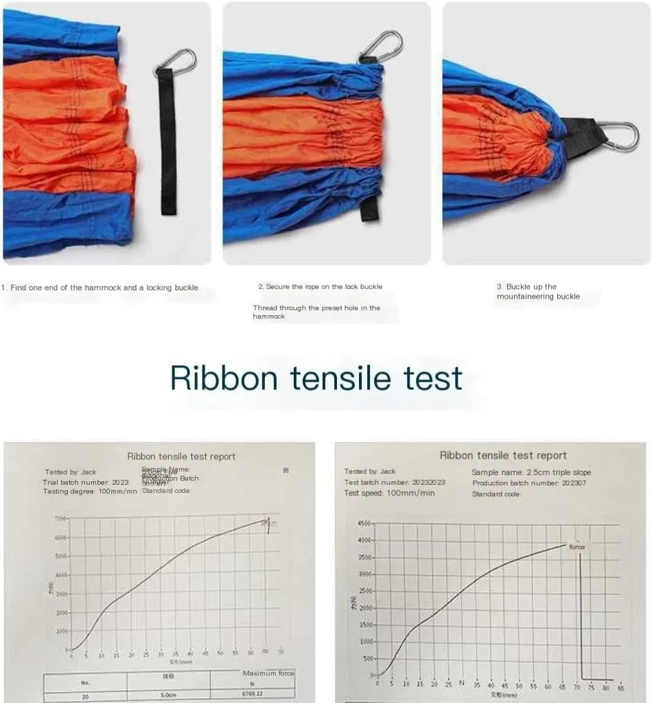 Hammock Outdoor Single Hammock Anti-Rollover Outdoor Portable Camping Hanging Chair Double Parachute Cloth Hammock Hammocks for Outside(A)
