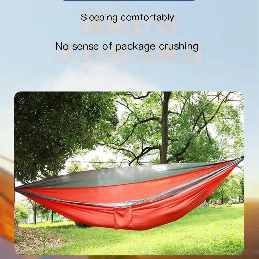 Hammock Outdoor Single Hammock Anti-Rollover Outdoor Portable Camping Hanging Chair Double Parachute Cloth Hammock Hammocks for Outside(A)