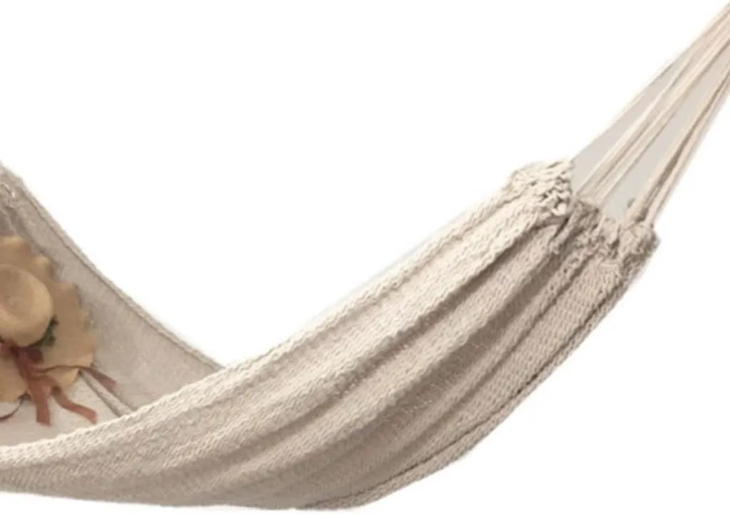 Hammocks Anti-Rollover Cotton Rope Hammock Outdoor Mesh Double Swing Outdoor Supplies Portable Net Bag Hanging Chair Camping Hammocks(Brown)
