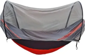Hammocks Automatic Mosquito Net, Anti-Rollover Hammock, Parachute, Bunis Spinning Camping Leisure Double Hanging Chair Camping Hammocks(Red)