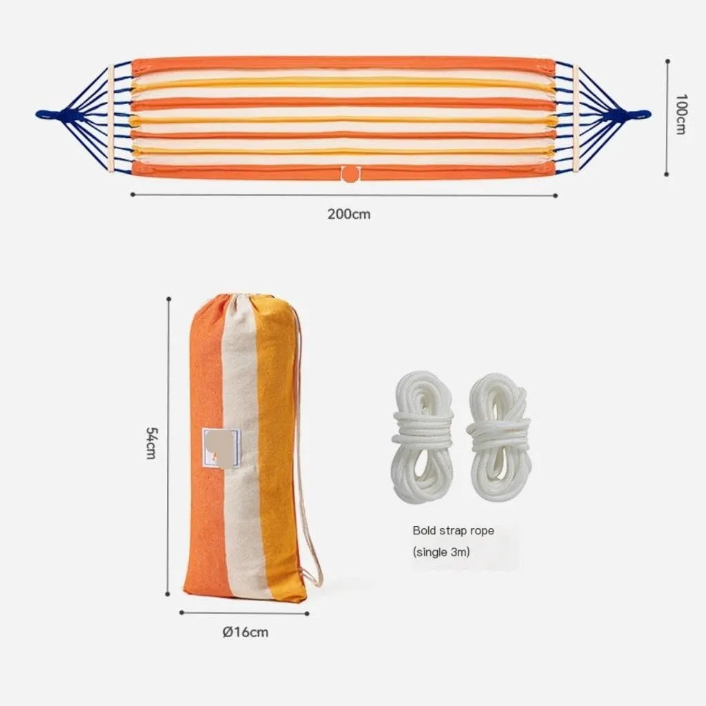 Hammocks Hammock Outdoor Camping Single and Double Hammock Canvas Anti-Rollover Swing Adult Dormitory Hanging Chair Camping Hammocks(Blue)