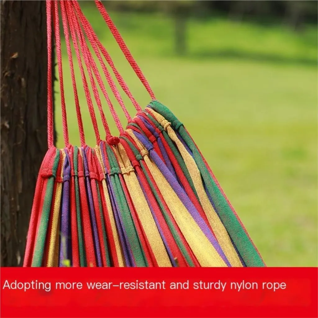 Hammocks Hammock Outdoor Swing Anti-Rollover Home Indoor Single Double Hanging Chair Adult Sleeping Fall Out of Bed Camping Hammocks(Red,Small)