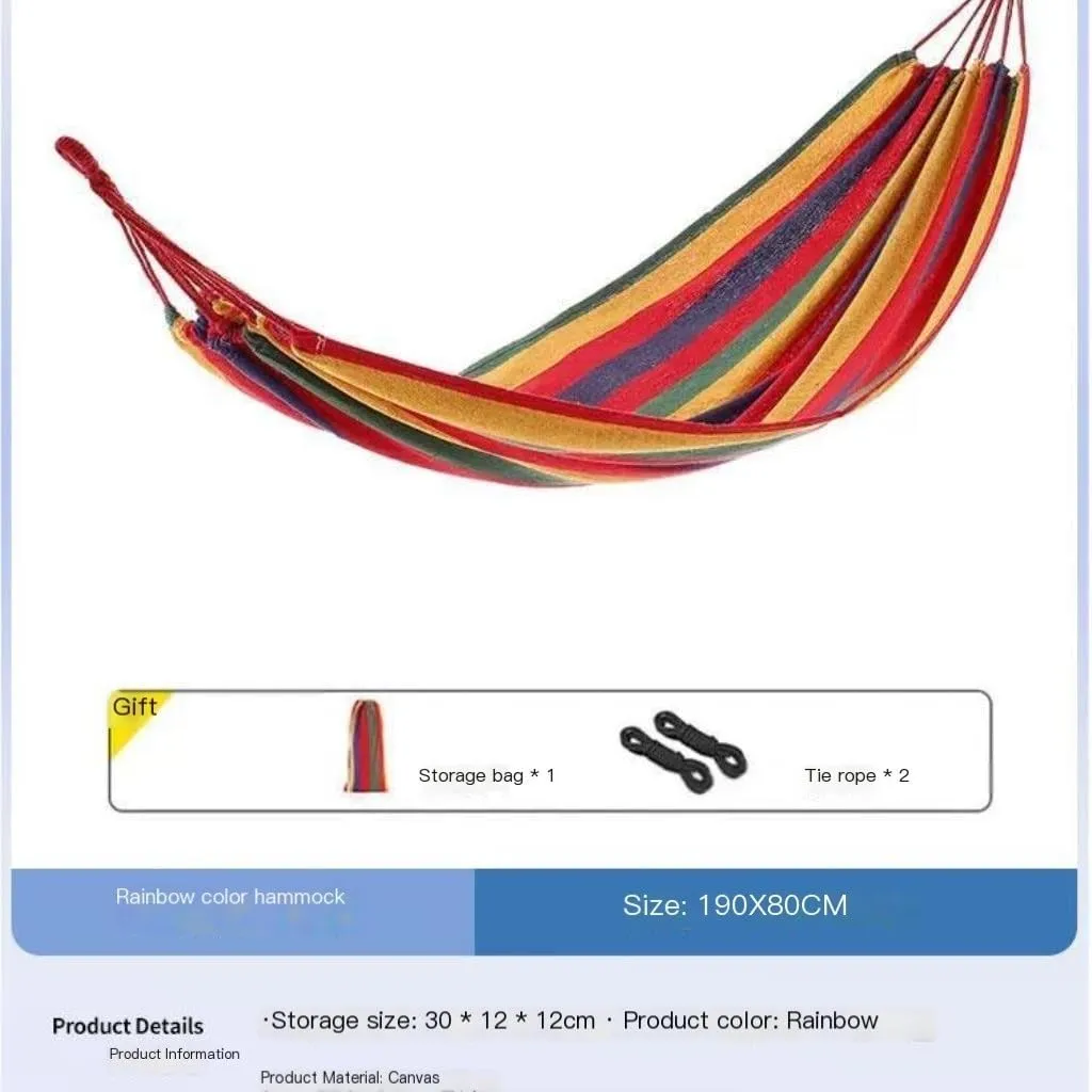 Hammocks Hammock Outdoor Swing Anti-Rollover Home Indoor Single Double Hanging Chair Adult Sleeping Fall Out of Bed Camping Hammocks(Red,Small)
