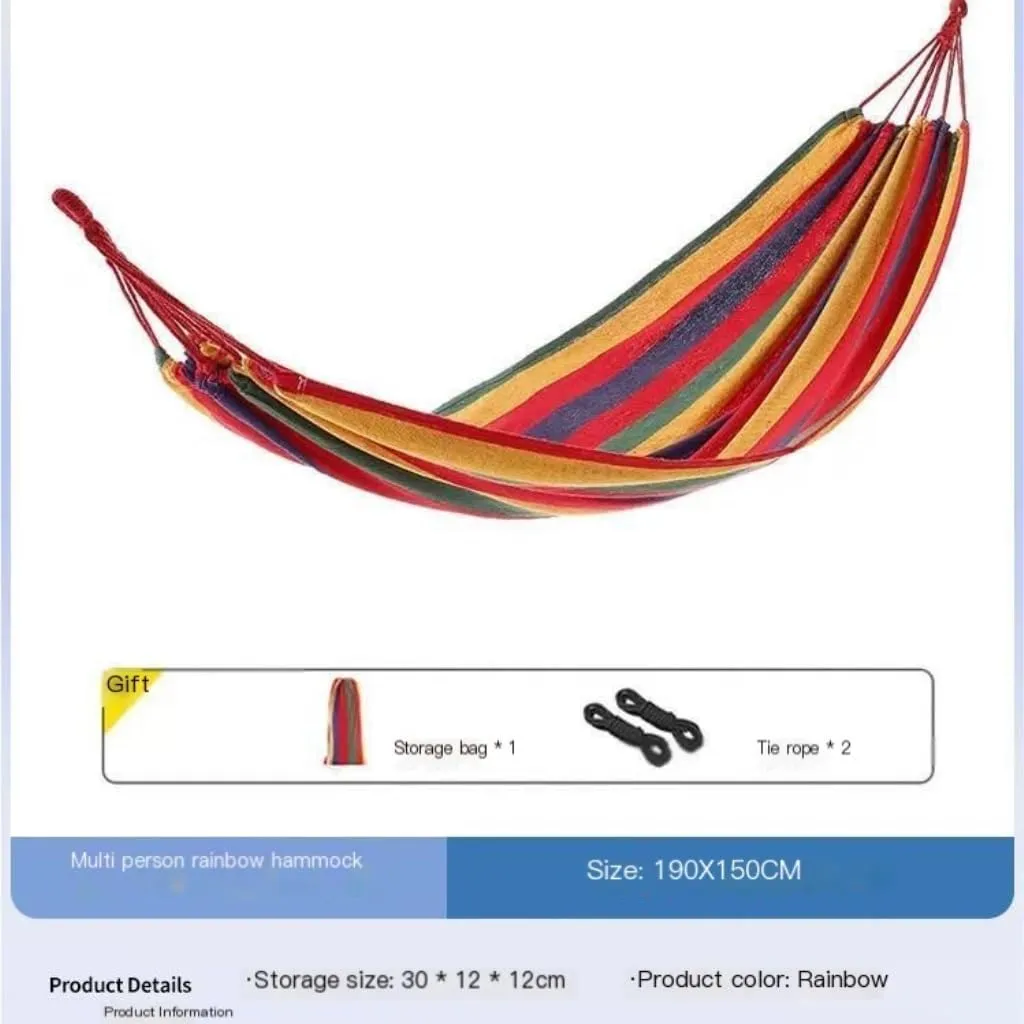 Hammocks Hammock Outdoor Swing Anti-Rollover Home Indoor Single Double Hanging Chair Adult Sleeping Fall Out of Bed Camping Hammocks(Red,Small)