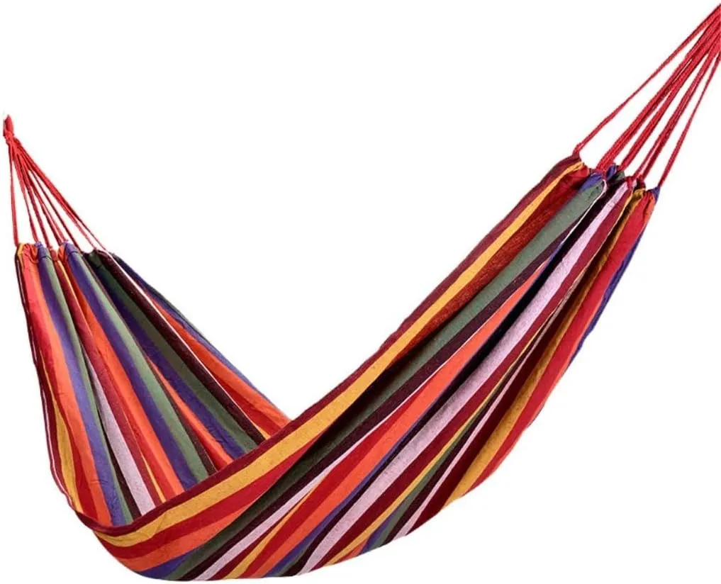 Hammocks Hammock Outdoor Swing Anti-Rollover Home Indoor Single Double Hanging Chair Adult Sleeping Fall Out of Bed Camping Hammocks(Red,Small)