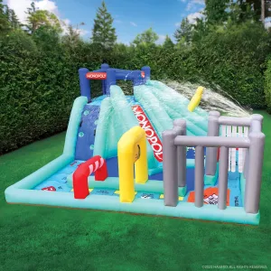 Hasbro Monopoly Splash Game – Mega Bouncer Inflatable Water Park – The Ultimate Summer Game for Kids, 2-4 players