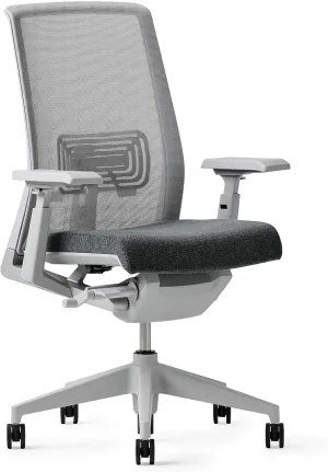 Haworth Very Mesh Office Chair - Stylish Ergonomic Desk Chair with Lumbar Support and Forward Tilt Feature (Steel)