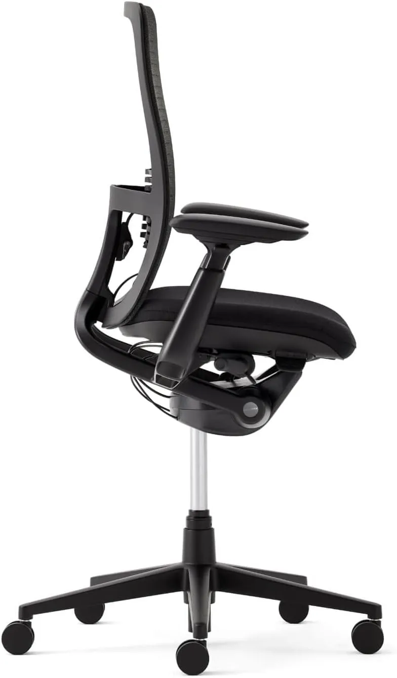 Haworth Zody Dual Posture Digital Knit Office Chair – Stylish Desk Chair with Ergonomic Adjustments and Forward Tilt Option – with Lumbar Support (Onyx)