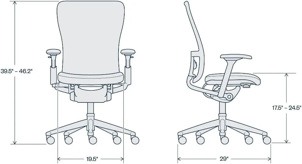 Haworth Zody Dual Posture Digital Knit Office Chair – Stylish Desk Chair with Ergonomic Adjustments and Forward Tilt Option – with Lumbar Support (Onyx)