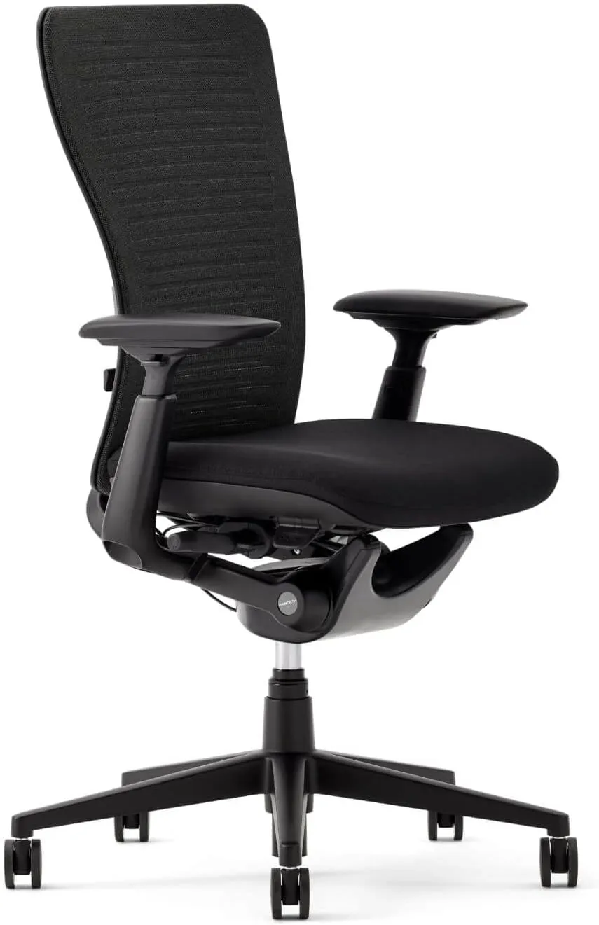 Haworth Zody Dual Posture Digital Knit Office Chair – Stylish Desk Chair with Ergonomic Adjustments and Forward Tilt Option – with Lumbar Support (Onyx)