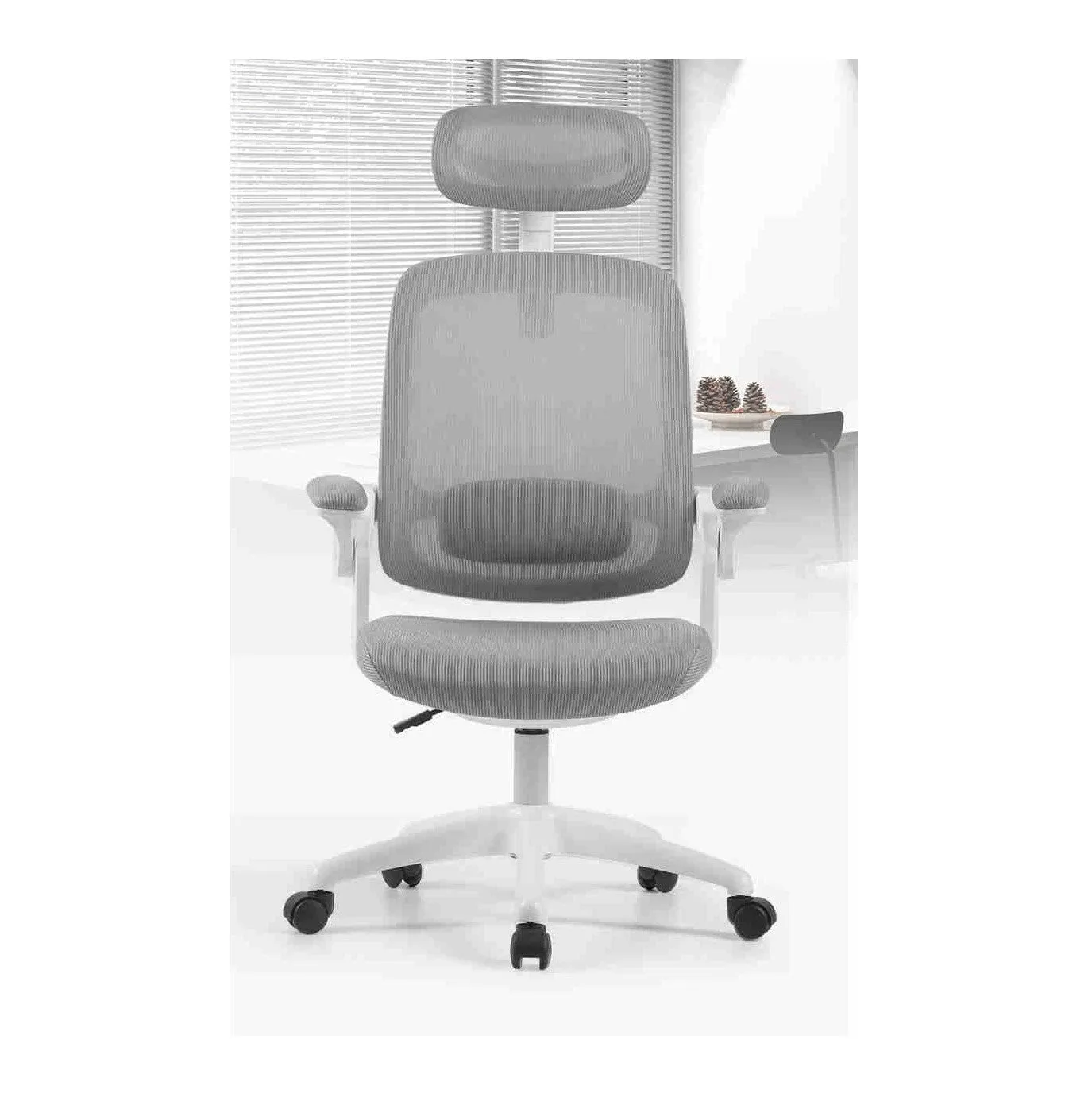 High Back Office Mesh Chair 1223BC-Grey