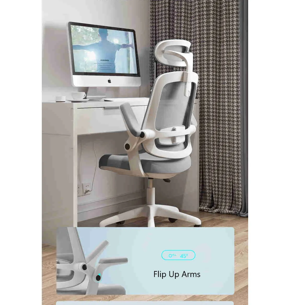 High Back Office Mesh Chair 1223BC-Grey