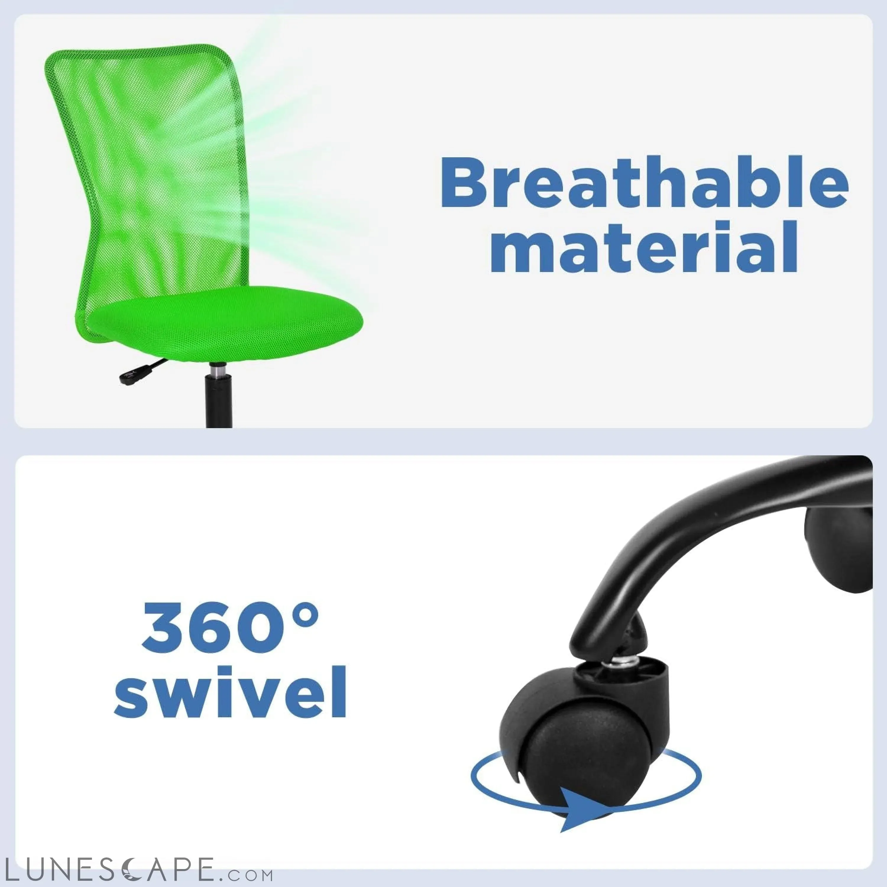 Home Office Chair Mid Back Mesh Desk Chair Armless Computer Chair