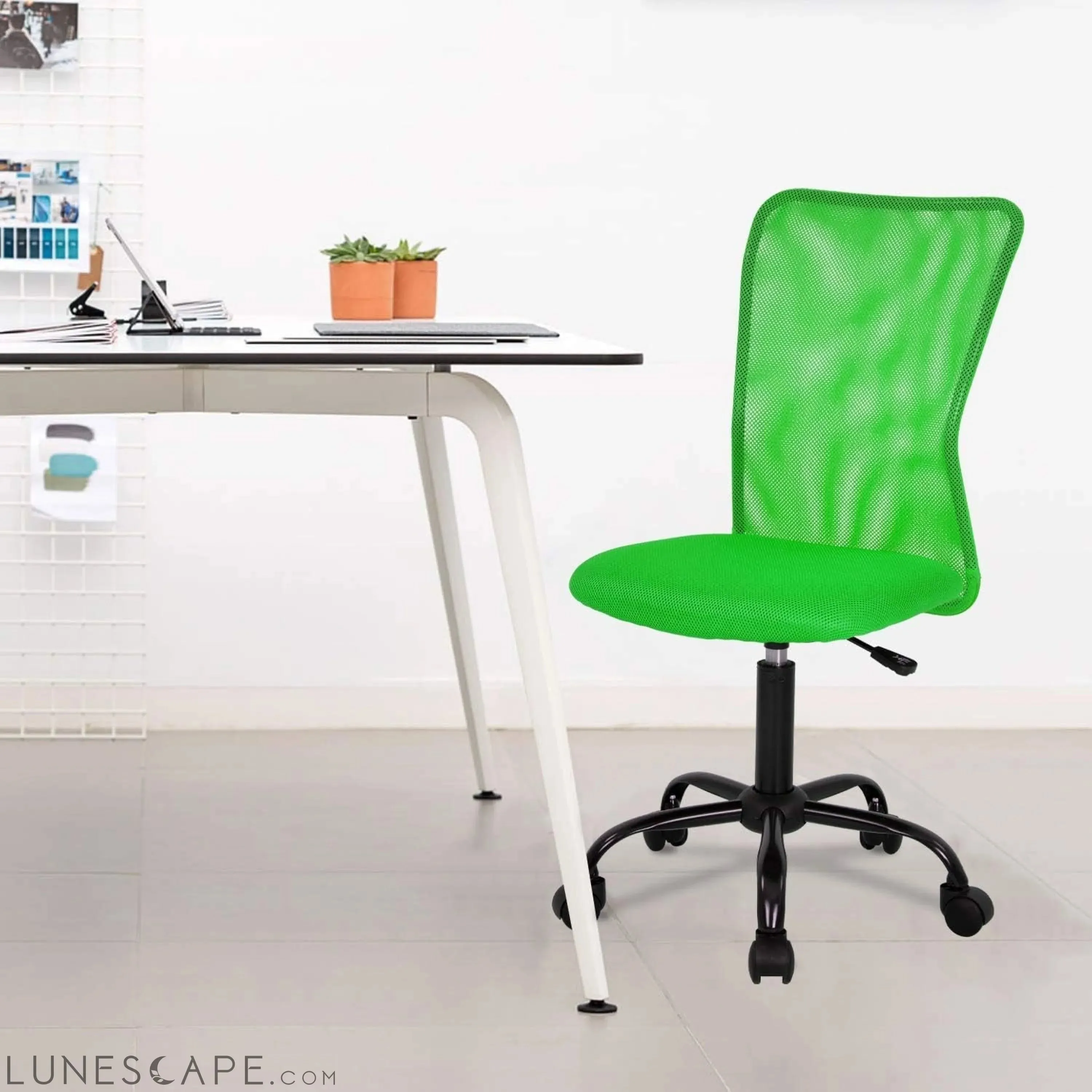 Home Office Chair Mid Back Mesh Desk Chair Armless Computer Chair