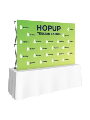 Hopup™ Straight Tabletop Tension Fabric Display