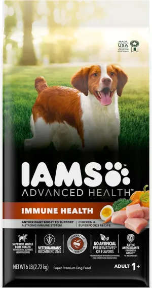 IAMS Advanced Health Immune Health Adult Dry Dog Food Chicken & Exclusive Superfoods Medley Recipe, 6 lb. Bag