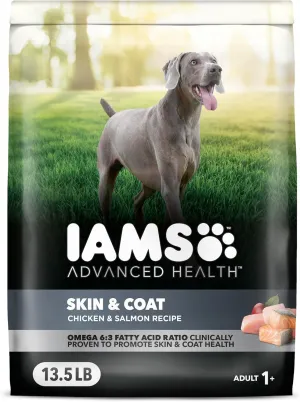 Iams Advanced Health Skin & Coat Chicken and Salmon Recipe Adult Dry Dog Food, 13.5 lb. Bag