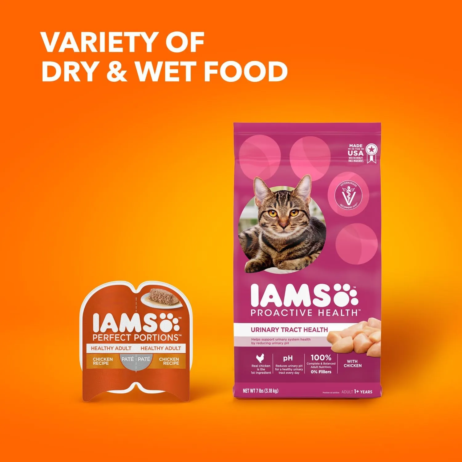 IAMS Proactive Health Adult Urinary Tract Healthy Dry Cat Food with Chicken, 16 lb. Bag