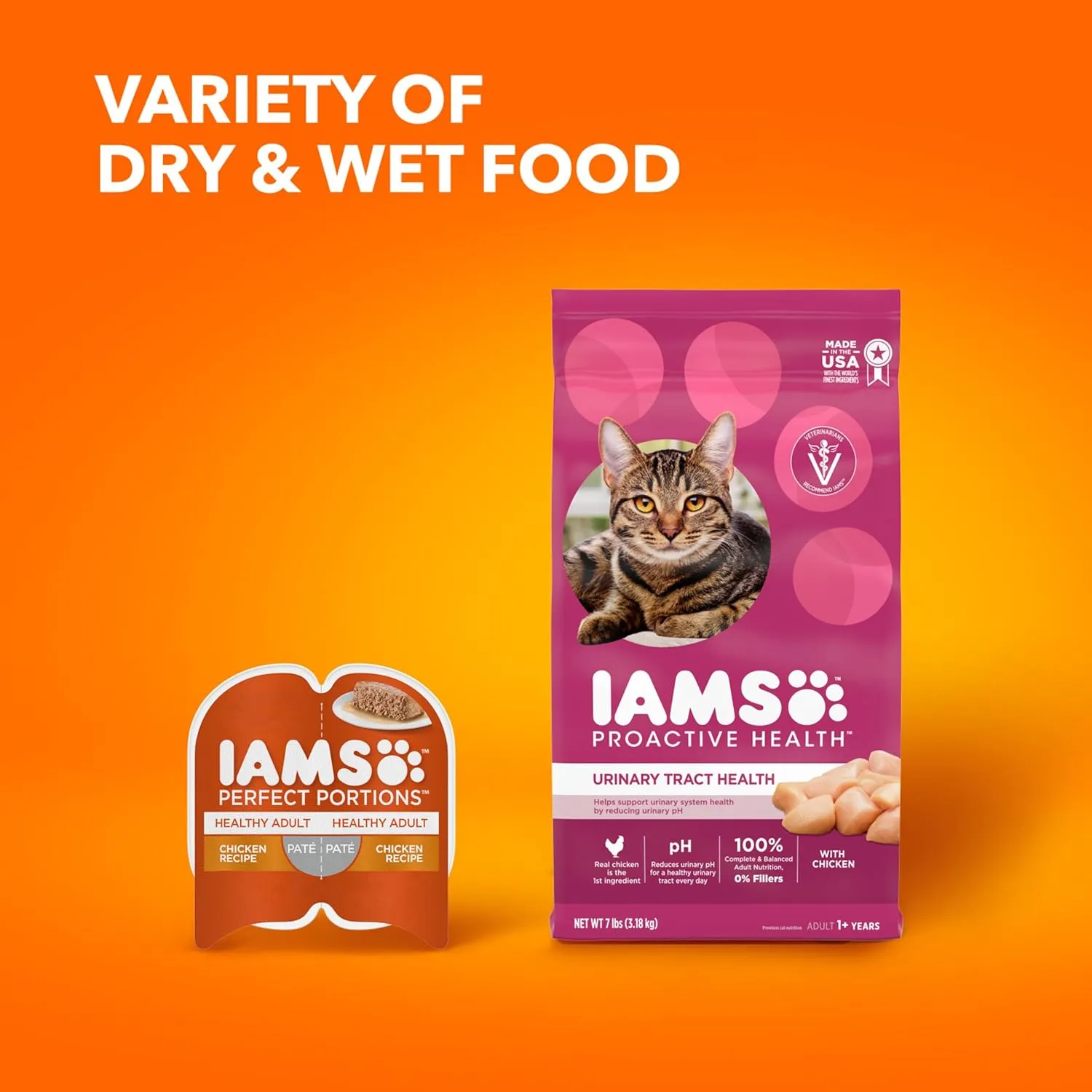 IAMS Proactive Health Adult Urinary Tract Healthy Dry Cat Food with Chicken, 22 lb. Bag