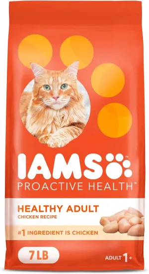 IAMS Proactive Health Healthy Adult Dry Cat Food with Chicken, 7 lb. Bag