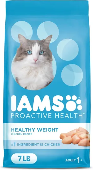 Iams Proactive Health Healthy Weight Adult Dry Cat Food Chicken Flavor, 7 lb. Bag