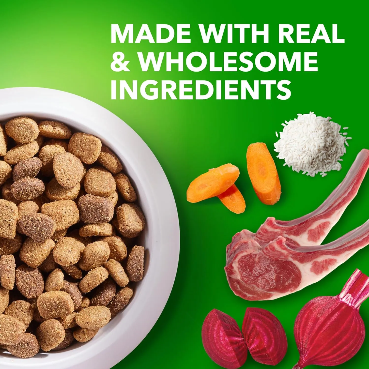 IAMS Proactive Health Large Breed Adult Dry Dog Food Lamb & Rice Recipe, 40 lb. Bag