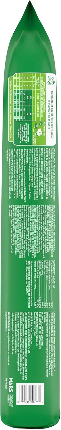 IAMS Proactive Health Minichunks Adult Dry Dog Food with Real Chicken, 30 lb. Bag