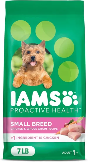 IAMS Proactive Health Small Breed Dog Food Dry with Real Chicken, 7 lb. Bag