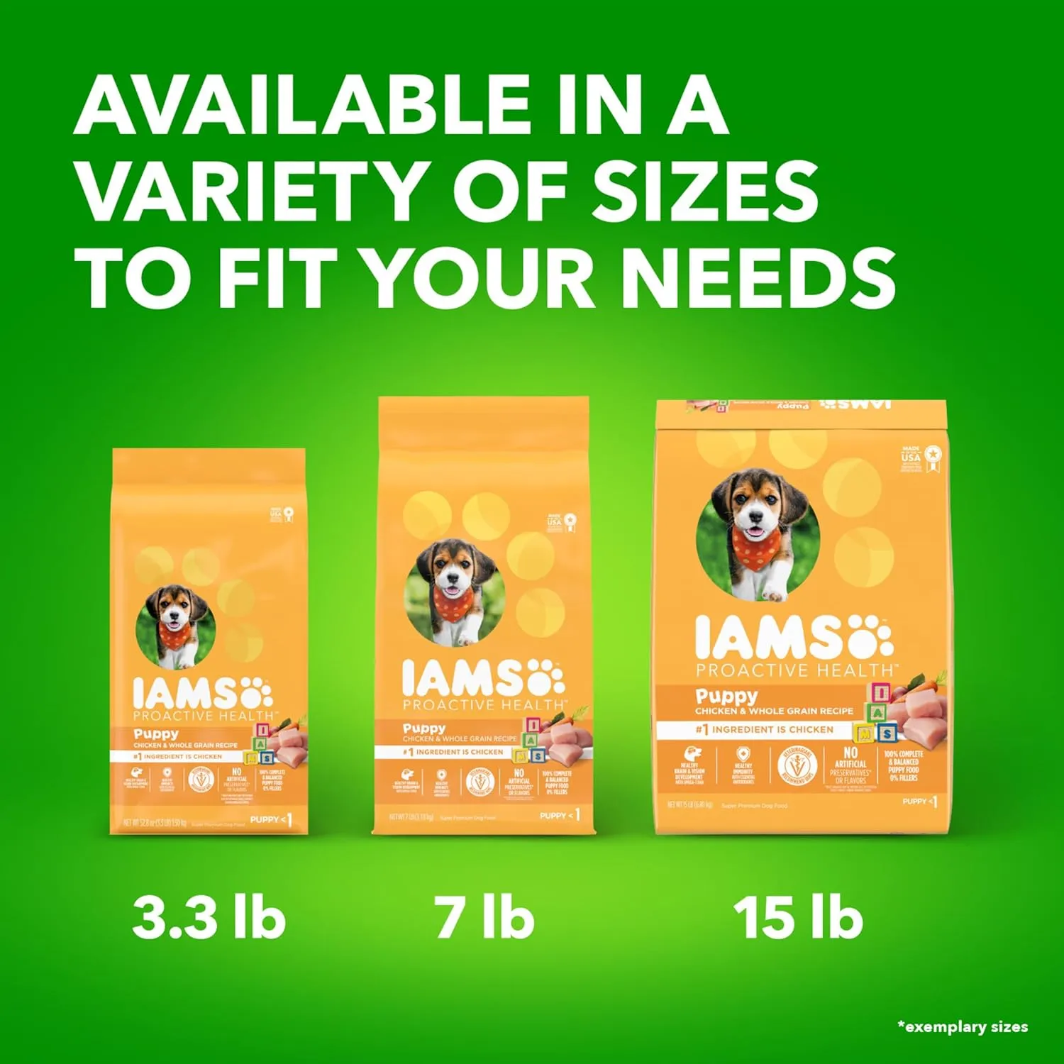 IAMS Proactive Health Smart Puppy Dry Dog Food with Real Chicken, 15 lb. Bag