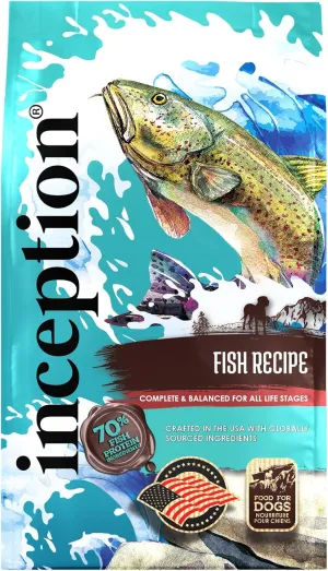 Inception® Dry Dog Food Fish Recipe – Complete and Balanced Dog Food – Legume Free Meat First Dry Dog Food – 4 lb. Bag (13278)