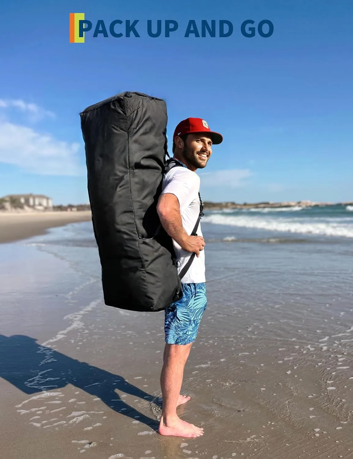 Inflatable Paddle Board for Adults, 10'6"/11" Inflatable Stand Up Paddle Board with Premium Accessories, Non-Slip EVA Deck, Ultra-Light Carry Bag, Pump, SUP Board for Adult