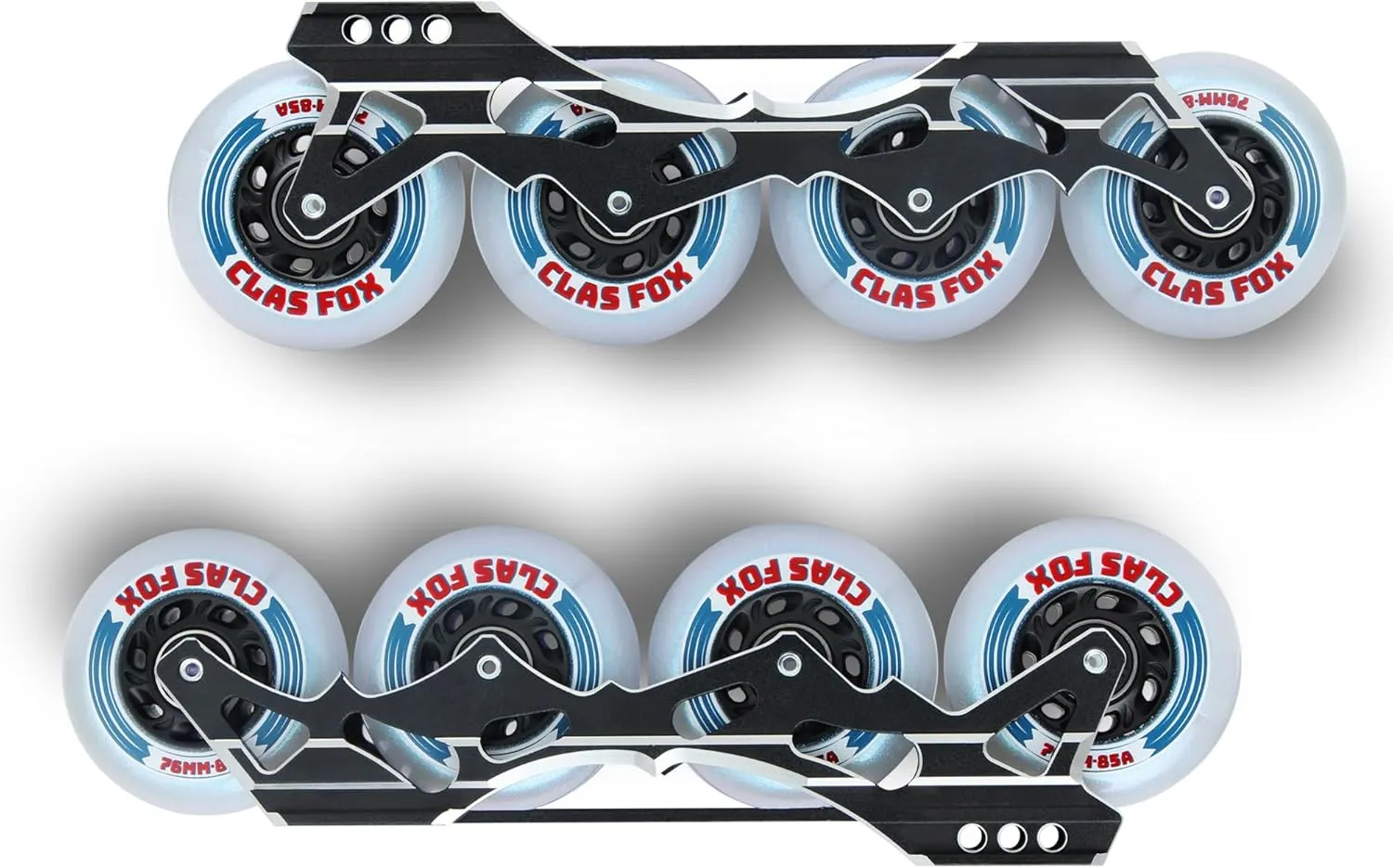 Inline Skate Replacement Wheels With Wheels Bag 72mm/76mm with Bearings ABEC-9 and Floating Spacers for Blades Roller Hockey Skates, 85A Indoor & Outdoor (8-Pack) (76MM)