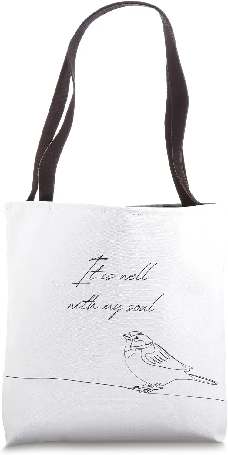 It Is Well With My Soul Bird Christian Hymn Tote Bag